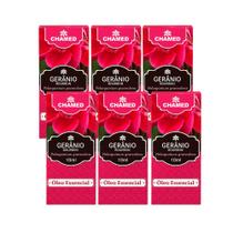 Kit 6 Óleo Essencial Gerânio Bourbon 100% Puro 10ml Chamed