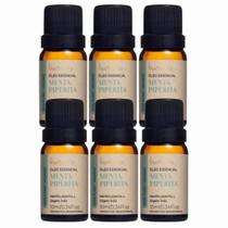Kit 6 Óleo Essencial Menta Piperita Puro e Natural Via Aroma 10ml Kit 6 Óleo Essencial Menta Piperita Puro e Natural Via Aroma 10ml