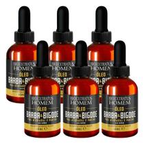 Kit 6 Óleo para Barba Hidratante Fortalecedor Amacia 40ml Bio Extratus