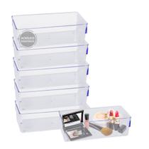 Kit 6 Organizador Armario/Escritório Acrílico 11,5x34,8