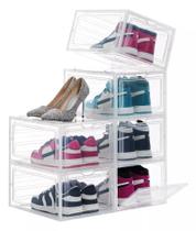 Kit 6 Organizador Box Plastico Acrílico Transparente Sapato