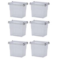 Kit 6 Organizador de Armário Pratic Box 2L C/Tampa