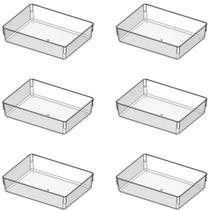 Kit 6 Organizador de Gavetas Armarios e Dispensa Modular Multiuso Transparente Kit 6 Organizador de Gavetas Armarios e Dispensa Modular Multiuso Transparente