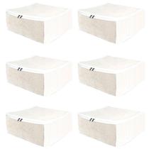 Kit 6 Organizador de Gavetas Guarda Roupa Multiuso Branco