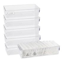 KIt 6 Organizador De Gavetas Transparente Acrilico Calcinha KIt 6 Organizador De Gavetas Transparente Acrilico Calcinha