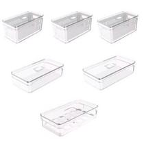 Kit 6 Organizador De Geladeira Empilhavel, Frutas, Legumes E Kit 6 Organizador De Geladeira Empilhavel, Frutas, Legumes E