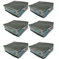 Kit 6 Organizador De Guarda Roupas E Gavetas Cinza M