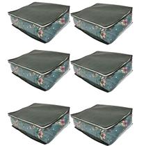 Kit 6 Organizador de Guarda Roupas e Gavetas Cinza M