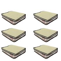 Kit 6 Organizador de Guarda Roupas e Gavetas Marfim PP