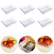 Kit 6 Organizador Gavetas Multiuso Acrílico Empilhável G Kit 6 Organizador Gavetas Multiuso Acrílico Empilhável G