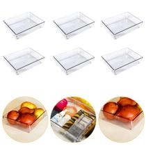 Kit 6 Organizador Gavetas Multiuso Acrílico Empilhável G Kit 6 Organizador Gavetas Multiuso Acrílico Empilhável G