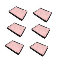 Kit 6 Organizador Maleiro De Guarda Roupas Prime Preto Slim