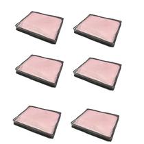 Kit 6 Organizador Para Guarda Roupas Prime Cinza Slim