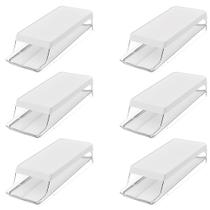 Kit 6 Organizadores De Ovos Roll Cor Branca Clear Fresh - Ou