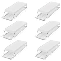 Kit 6 Organizadores De Ovos Roll Cor Branca Clear Fresh - Ou