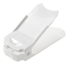 Kit 6 Organizadores de sapato com furo: sapato, saltos e tênis com regulagem de altura - Branco
