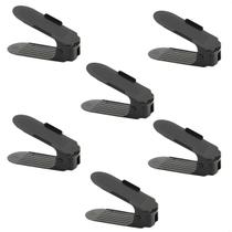 Kit 6 Organizadores de Sapato Reforçado com Regulagem Preto Kit 6 Organizadores de Sapato Reforçado com Regulagem Preto