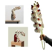 Kit 6 Orquídeas Artificiais Grandes 110cm Silicone Realista Para Decoração Moderna