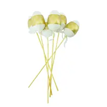 Kit 6 Ovos Decorativos de Páscoa Dourados No Palito Kit 6 Ovos Decorativos de Páscoa Dourados No Palito
