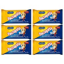 Kit 6 paçoquita paçoca quadrada zero 18g sta helena - zero açucar