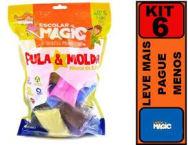 Kit 6 Pacote Massa De Eva Pula E Molda 15 Cores Diferentes