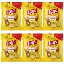 KIT 6 Pacotes Batata Frita Lisa Lays Clássica 30g KIT 6 Pacotes Batata Frita Lisa Lays Clássica 30g