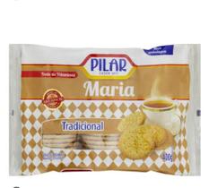 Kit 6 Pacotes de Biscoitos Maria Maizena Tradicional Pilar 350g