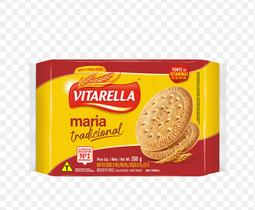 Kit 6 Pacotes de Biscoitos Maria Maizena Vitarella Tradicional Redondo 350g