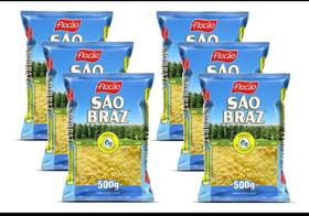 Kit 6 Pacotes de Flocão de Milho São Braz Não Transgênico Sem Glúten 500g