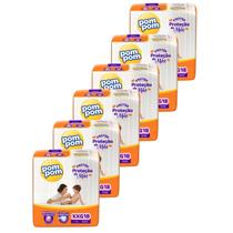 Kit 6 Pacotes de Fraldas Descartável Infantil Pom Pom Protek
