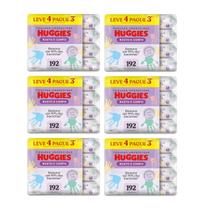 KIT 6 PACOTES DE LENÇO UMEDECIDO HUGGIES rosto e corpo