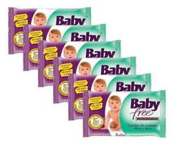 Kit 6 Pacotes De Toalha Umedecida Baby Free 50 Und.