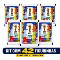 Kit 6 Pacotinho de Figurinha da Copa do Mundo 2026 Oficial (42 figurinhas) Panini
