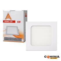 Kit 6 Painel Led 6w Quadrado 6500k Branco Frio Bivolt Aaatop