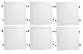 Kit 6 Painel Led Embutir 24w 6.500K Quadrado Branco - Elgin Kit 6 Painel Led Embutir 24w 6.500K Quadrado Branco - Elgin