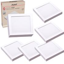 Kit 6 Painel Led Sobrepor Quadrado 24w 6500K Bivolt Casa Comércio Avant Kit 6 Painel Led Sobrepor Quadrado 24w 6500K Bivolt Casa Comércio Avant