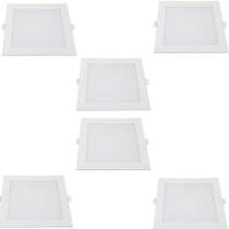 Kit 6 painel led super abs embutir 24w biv 6500k quad Kit 6 painel led super abs embutir 24w biv 6500k quad