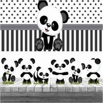 Kit 6 Painel Panda Baby Totem Display Festa Aniversário