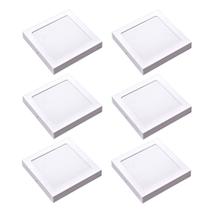 Kit 6 Painel Plafon LED Sobrepor Quad Branca 6500K 24W 29cm