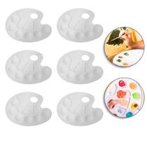 Kit 6 Paleta Godê Para Pintura Tinta Aquarela 10 Cavidades Plástico Para Arte Tintas Acrílica e Guache Kit 6 Paleta Godê Para Pintura Tinta Aquarela 10 Cavidades Plástico Para Arte Tintas Acrílica e Guache