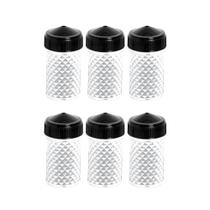 Kit 6 Paliteiro de Mesa Preto Acrílico Diamante Bar Buffet