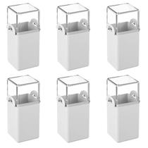 Kit 6 Paliteiros de Mesa 5x4x9cm Branco Plástico Coza 70ml R