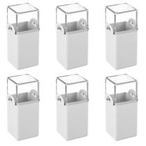 Kit 6 Paliteiros de Mesa 5x4x9cm Branco Plástico Coza 70ml Restaurante Lancheria Bar