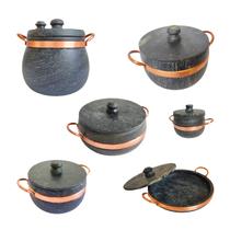 Kit 6 Panela Frigideira Pedra Sabão Comida Mineira Artesanal Kit 6 Panela Frigideira Pedra Sabão Comida Mineira Artesanal