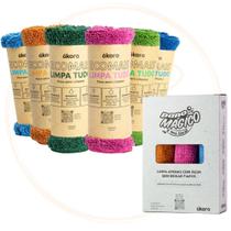 Kit 6 Pano De Limpeza Limpa Tudo Ecomais + 03 Panos Mágico Uso Geral Casa Cozinha Escritório