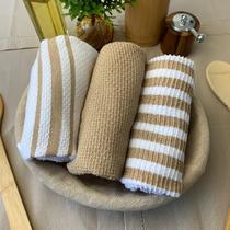 Kit 6 Pano de Prato Copa Cozinha Absorvente Atoalhado Fiu Bg