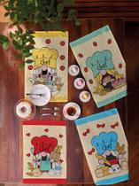 Kit 6 Panos de prato atoalhado estampado Teka Primore 40 cm X 65 cm