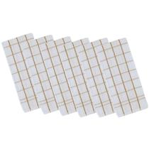 Kit 6 panos de prato teka chef premium atoalhado 100% algodão 45 x 70cm