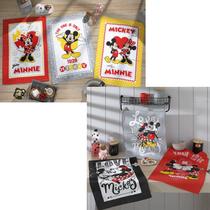 Kit 6 Panos de Pratos Mickey e Minnie - Disney