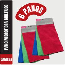 Kit 6 Panos Microfibra Multiuso Camesa 30x30cm, Limpeza Geral Sem Riscos, Automóveis, Cozinha Movéis
